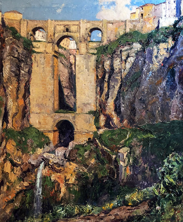 Bridge at Rhonda 1928 by Wilson H Irvine | Oil Painting Reproduction