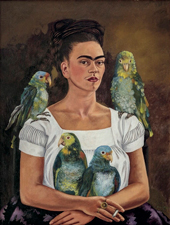 Me and My Parrots 1941 By Frida Kahlo