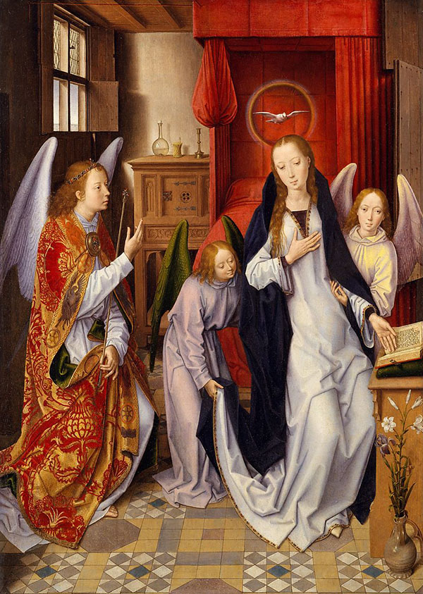 Annunciation 1489 by Hans Memling | Oil Painting Reproduction
