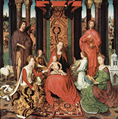 Virgin with Child Between St James and St Dominic 1490 By Hans Memling