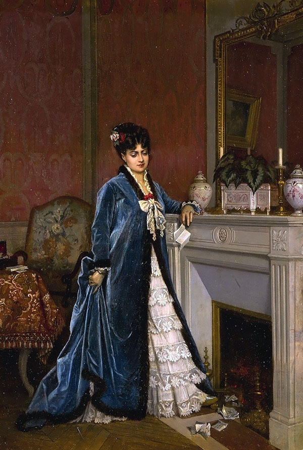News from Afar by Auguste Toulemouche | Oil Painting Reproduction