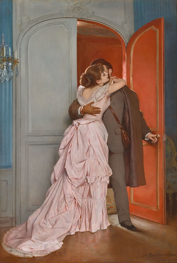 The Kiss by Auguste Toulemouche | Oil Painting Reproduction