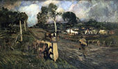 Nearing The Township 1900 By Walter Withers