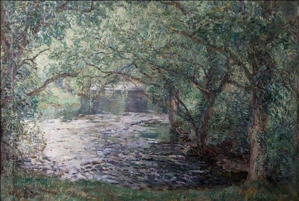 A Stream in Wales by Wilson H Irvine | Oil Painting Reproduction