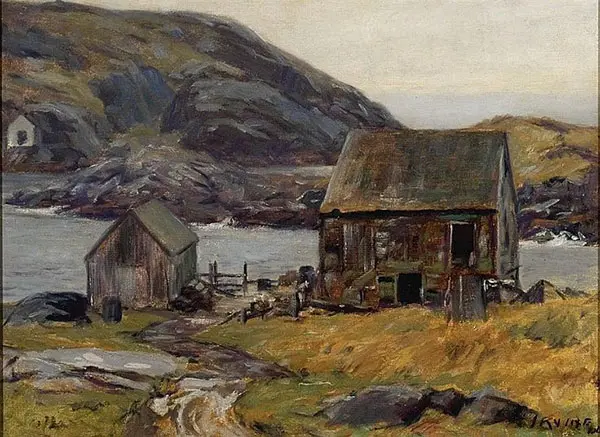 Early Evening Monhegan Harbor By Wilson H Irvine