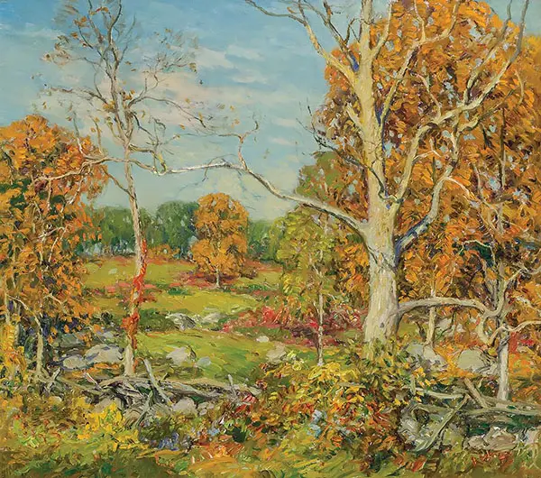 Fall Landscape By Wilson H Irvine