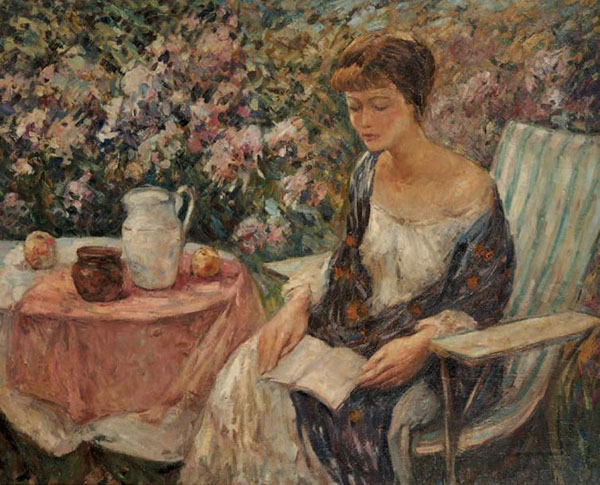 Lois Au Jardin by Wilson H Irvine | Oil Painting Reproduction