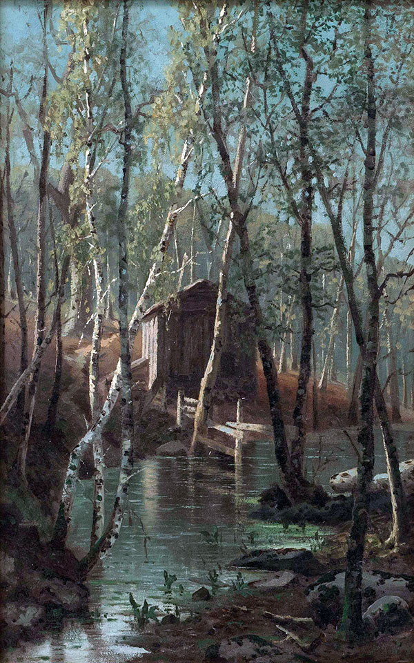 Mill in a Forest by Wilson H Irvine | Oil Painting Reproduction
