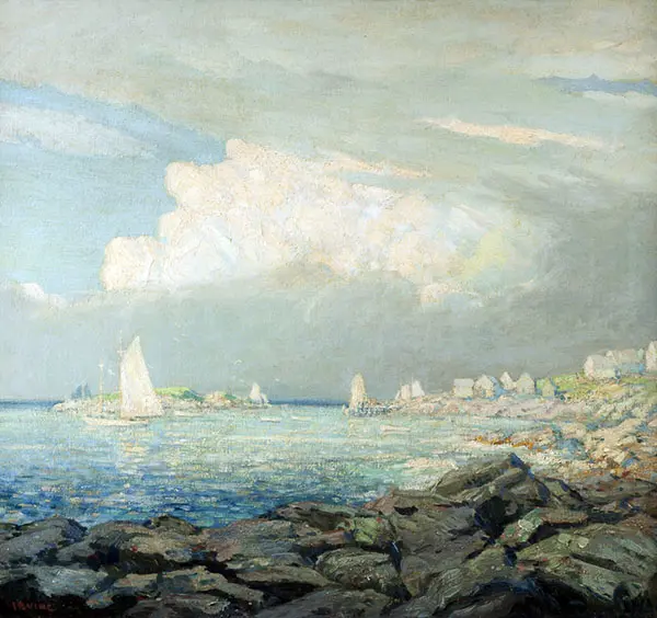 Sailboats in a Bay By Wilson H Irvine