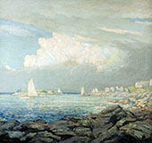Sailboats in a Bay By Wilson H Irvine
