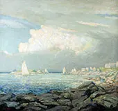 Sailboats in a Bay By Wilson H Irvine