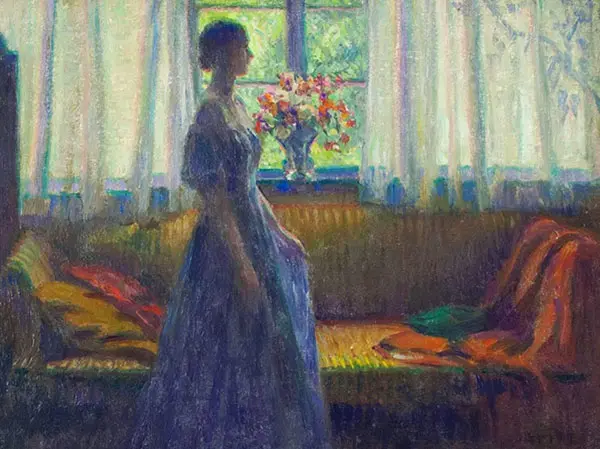 Woman in an Interior By Wilson H Irvine