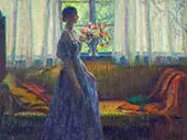 Woman in an Interior By Wilson H Irvine