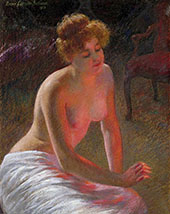 Contemplation by Firelight By Pierre Carrier Belleuse