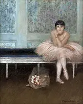 Danseres en Haar Boeket Bloemen By Pierre Carrier Belleuse