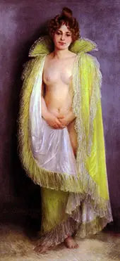 Femme en Deshabille Vert By Pierre Carrier Belleuse