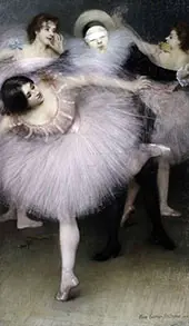 Harlequin Dancers By Pierre Carrier Belleuse