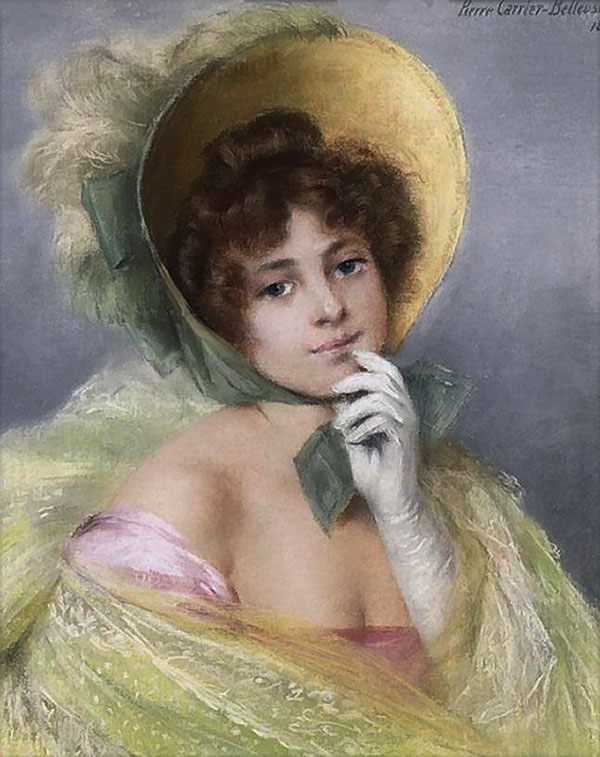 Portrait of a Lady by Pierre Carrier Belleuse | Oil Painting Reproduction