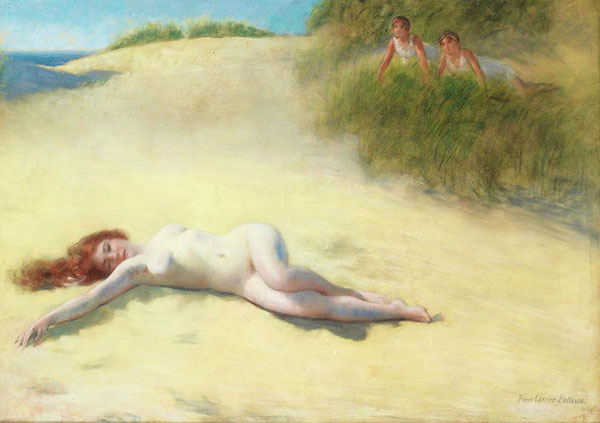 Sleeping Nude on a Beach | Oil Painting Reproduction