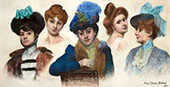 Studies of Elegant Ladies By Pierre Carrier Belleuse