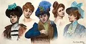 Studies of Elegant Ladies By Pierre Carrier Belleuse