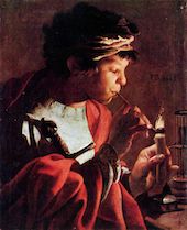 Boy Playing The Flute 1623 By Hendrick ter Brugghen
