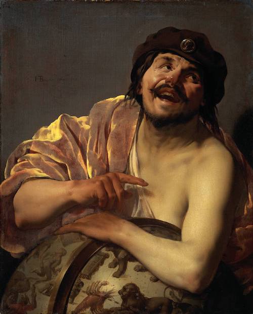 Democritus 1628 by Hendrick ter Brugghen | Oil Painting Reproduction