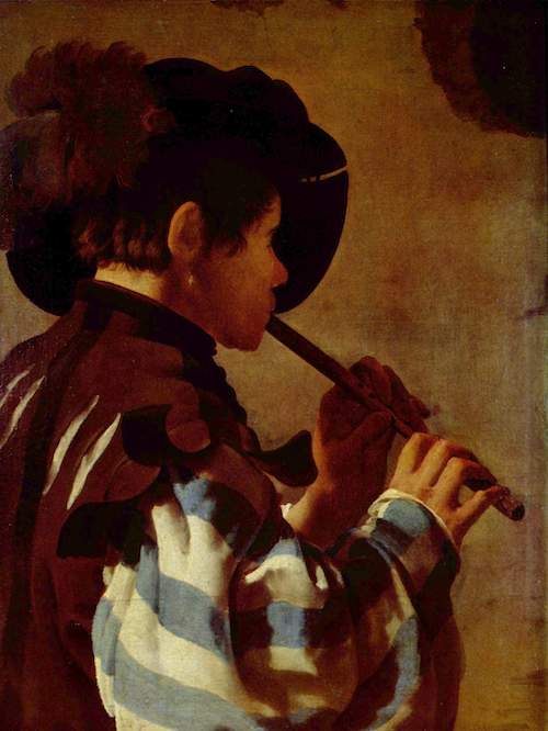 Flautist 1624 by Hendrick ter Brugghen | Oil Painting Reproduction