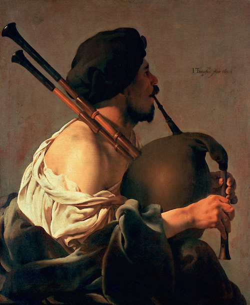 The Bagpiper 1624 by Hendrick ter Brugghen | Oil Painting Reproduction