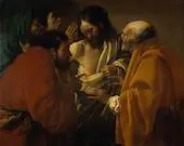 The Incredulity of St Thomas 1625 By Hendrick ter Brugghen