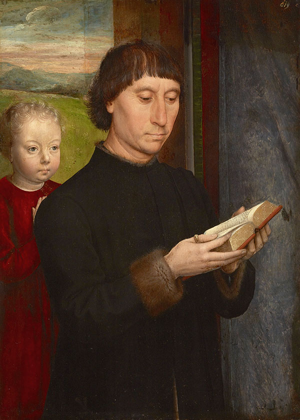 Portrait of a Man Reading 1480 by Hans Memling | Oil Painting Reproduction