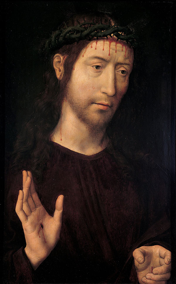 The Man of Sorrows Blessing by Hans Memling | Oil Painting Reproduction
