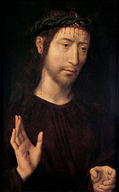 The Man of Sorrows Blessing By Hans Memling