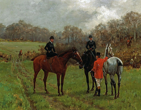 A Pause During The Hunt by Thomas Blinks | Oil Painting Reproduction