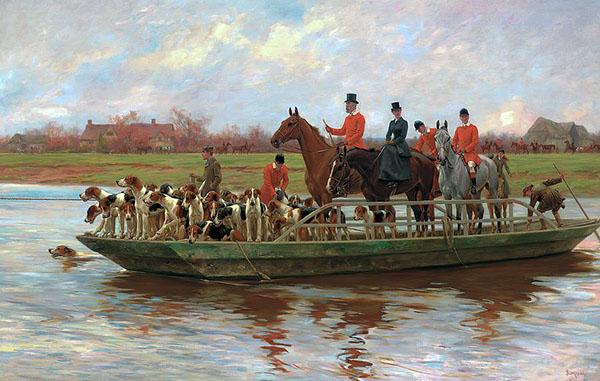 Mr. Edward Lycett Green and The York and Ainsty Hounds | Oil Painting Reproduction