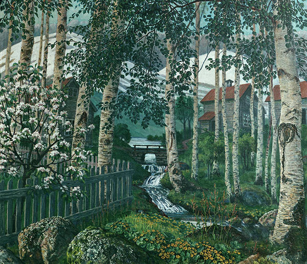BirchTrees by Nikolai Astrup | Oil Painting Reproduction