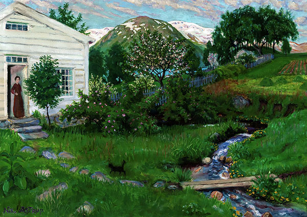 Early Summer in Jolster by Nikolai Astrup | Oil Painting Reproduction