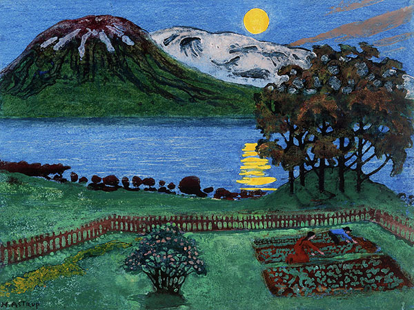 May Moon 1908 by Nikolai Astrup | Oil Painting Reproduction