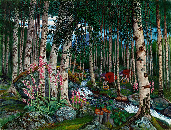 Foxgloves by Nikolai Astrup | Oil Painting Reproduction