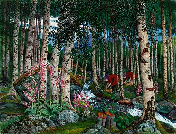 Foxgloves By Nikolai Astrup