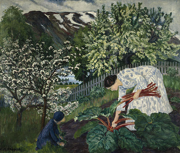 Rhubarb by Nikolai Astrup | Oil Painting Reproduction