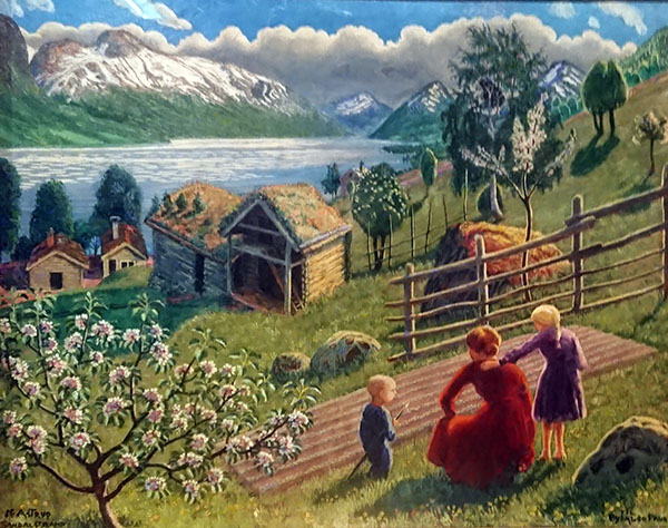 Sandalstrand 1927 by Nikolai Astrup | Oil Painting Reproduction