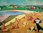 Harvest at The Edge of The Sea By Emile Bernard