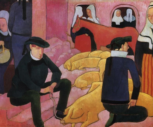 Les Porcs by Emile Bernard | Oil Painting Reproduction