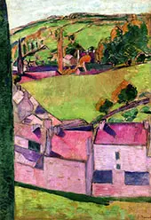 Pont Aven Landscape By Emile Bernard