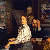 Portrait of Andries Bonger His Wife and Emile Bernard By Emile Bernard