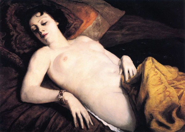 Reclining Nude with Bracelet by Emile Bernard | Oil Painting Reproduction