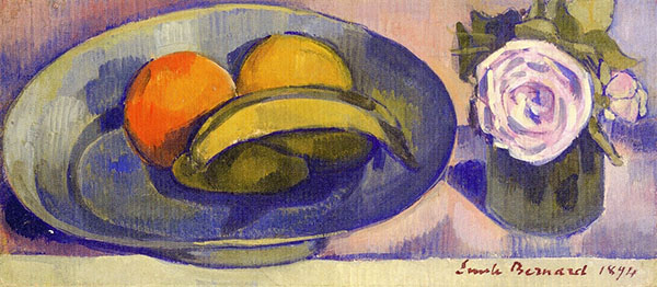 Still Life with Banana by Emile Bernard | Oil Painting Reproduction