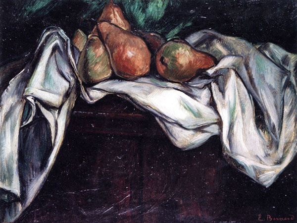 Still Life with Pears on a White Tablecloth | Oil Painting Reproduction