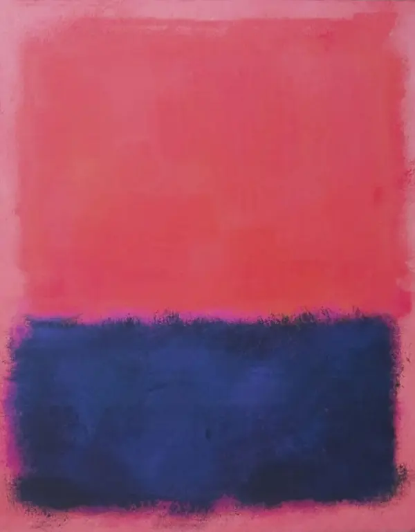 Untitled Pink over Blue By Mark Rothko (Inspired By)